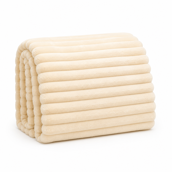 Soft Ribbed Fleece Throw Blanket That Won&