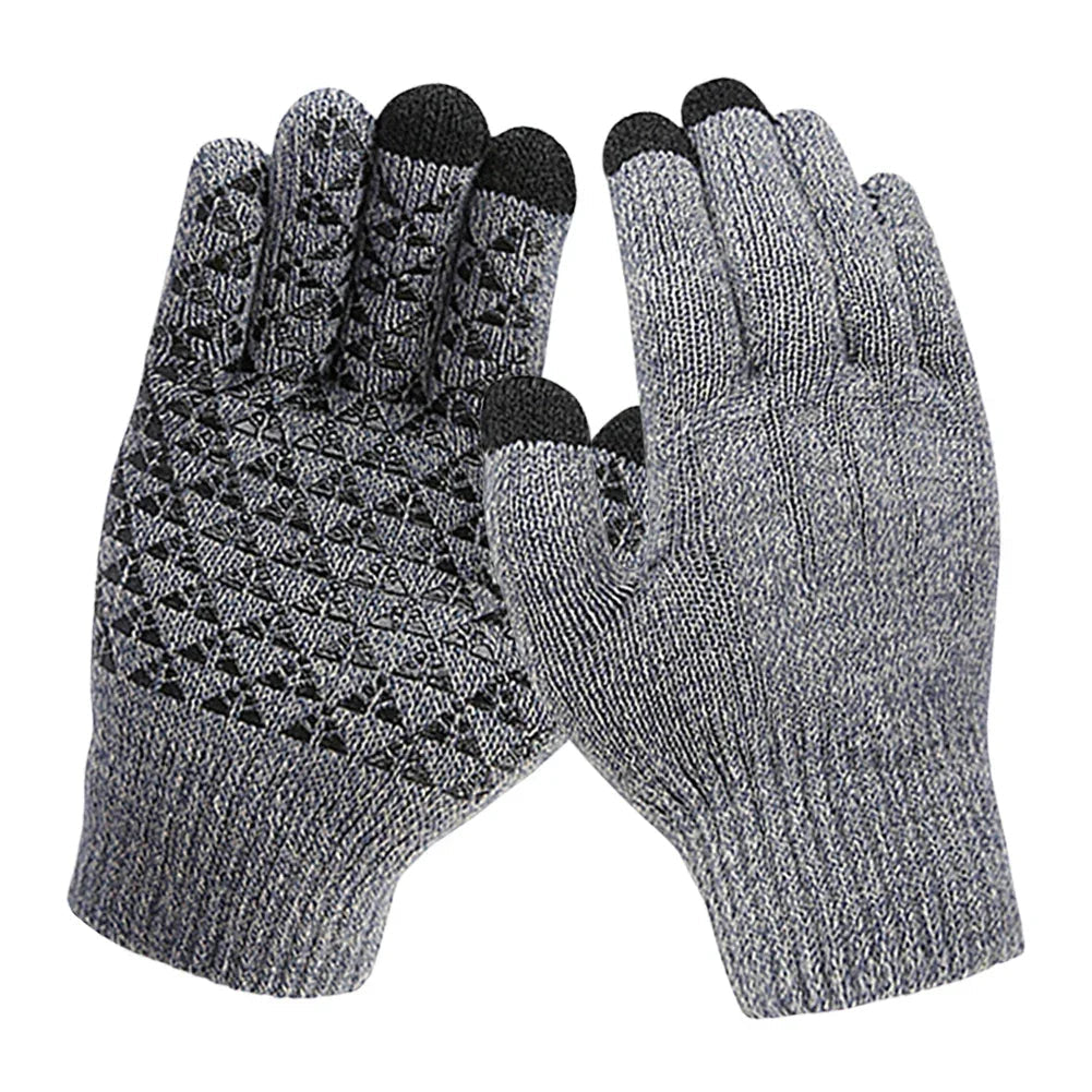 Plushley™ USB Heated Knit Gloves with Touchscreen Fingers