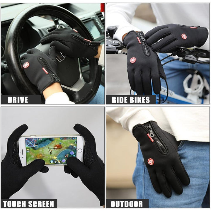 Waterproof Thermal Gloves with 3 Touchscreen Fingers