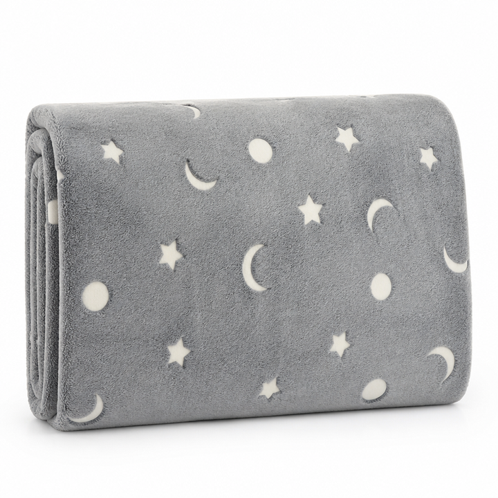 Glow-in-the-Dark Flannel Kids Blanket, No Batteries Required