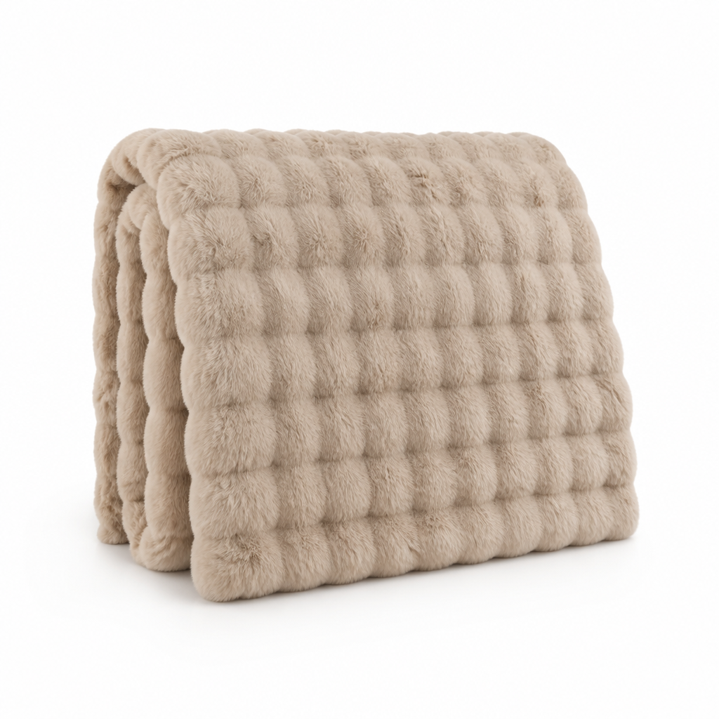 Plushley™ Ribbed Plush Knit Blanket, Soft, Warm and Machine Washable