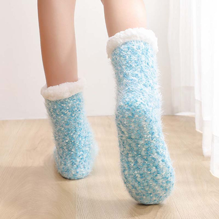 Sherpa-Lined Non-Slip Grip Socks for All-Day Warmth