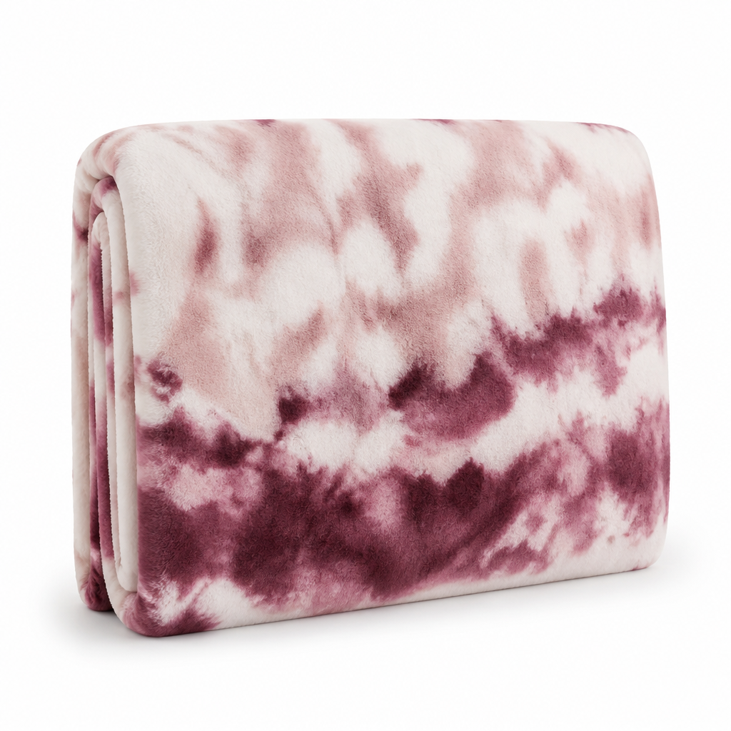 Reversible Swirl Faux Fur Throw With a Breathable Back