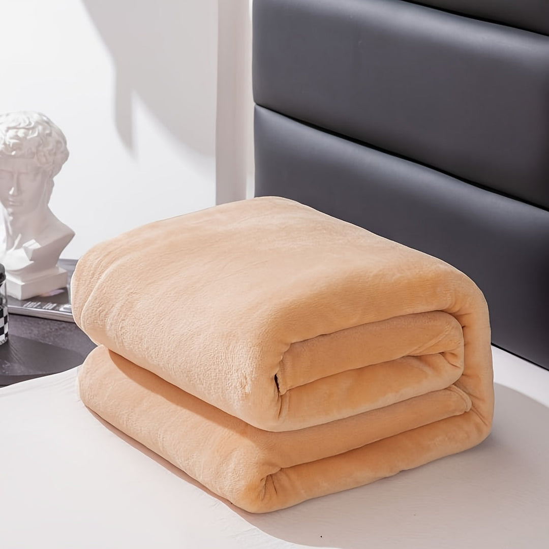 Soft and warm gray flannel blanket for all seasons