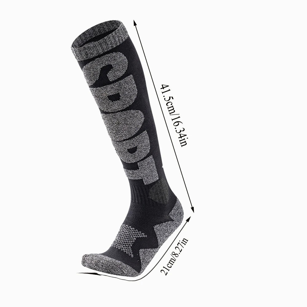 Merino Wool Blend Ski Socks with Cushioned Warmth