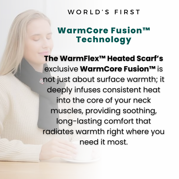 Plushley™ USB Heated Neck Wrap Scarf with Even, Soothing Warmth