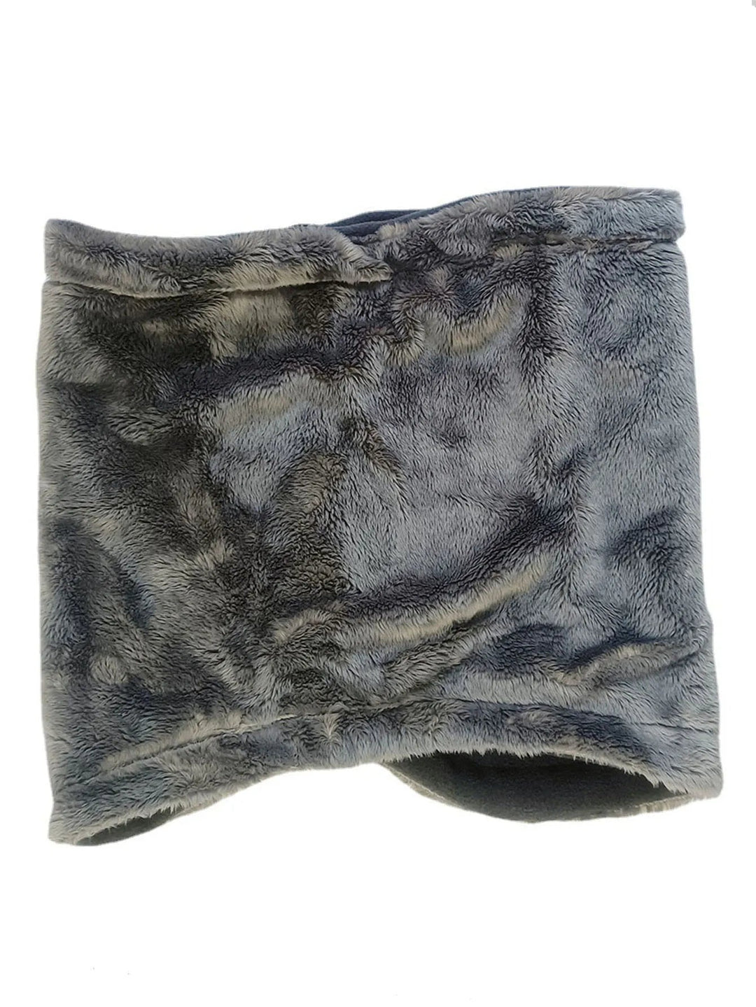Fleece Balaclava Neck Warmer with Plush Lining and Adjustable Toggle