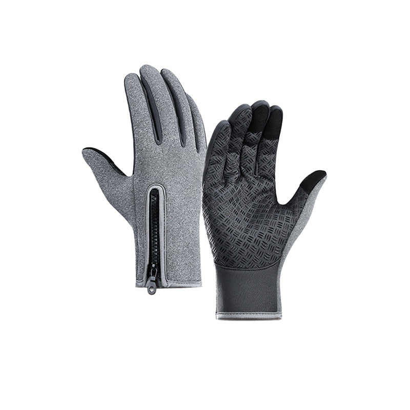 Warm Thermal Gloves with 3 Touchscreen Fingers and Zip Fit