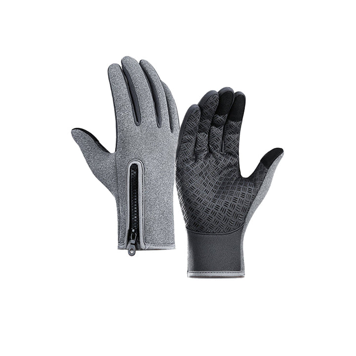 Warm Thermal Gloves with 3 Touchscreen Fingers and Zip Fit
