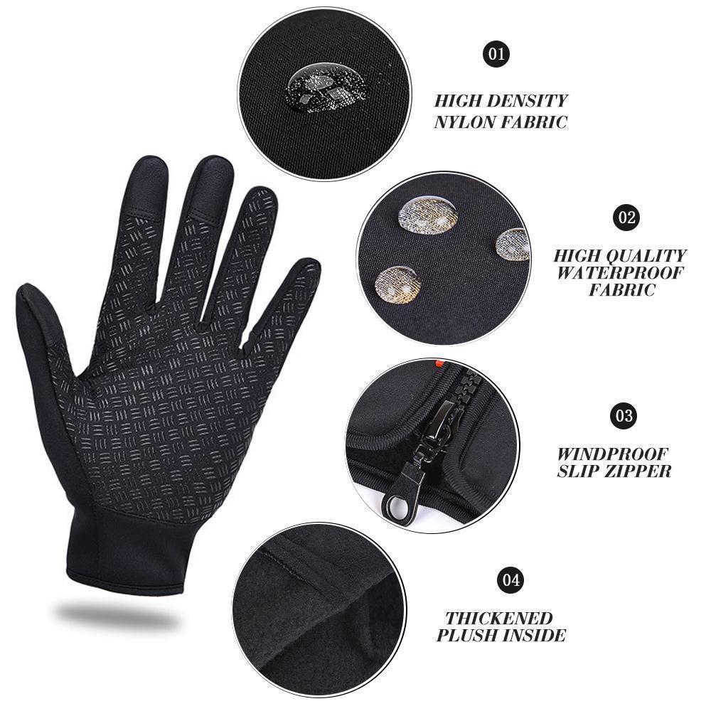 Waterproof Thermal Gloves with 3 Touchscreen Fingers