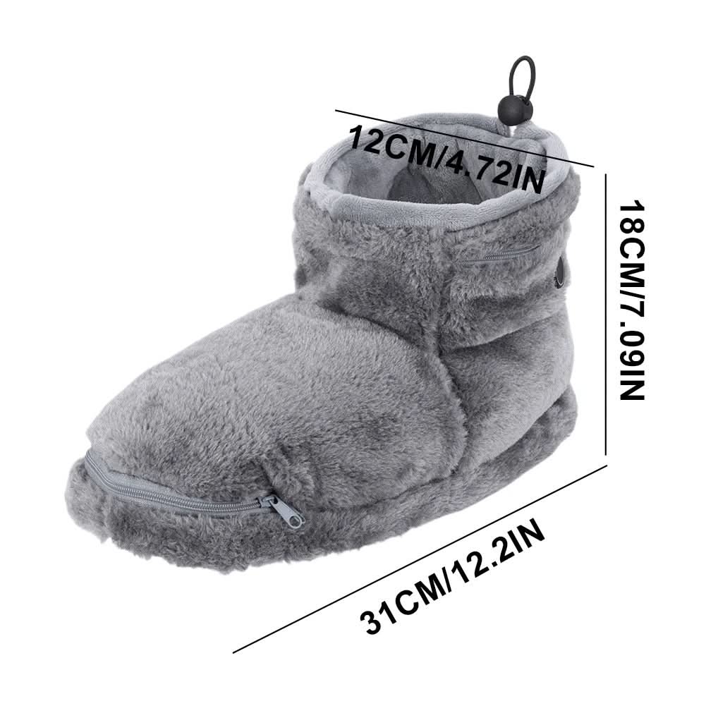 Plushley™ USB Heated Plush Slippers for Warm, Cozy Feet at Home