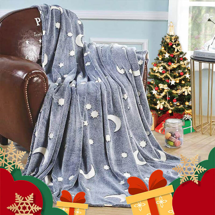 Glow-in-the-Dark Flannel Kids Blanket, No Batteries Required