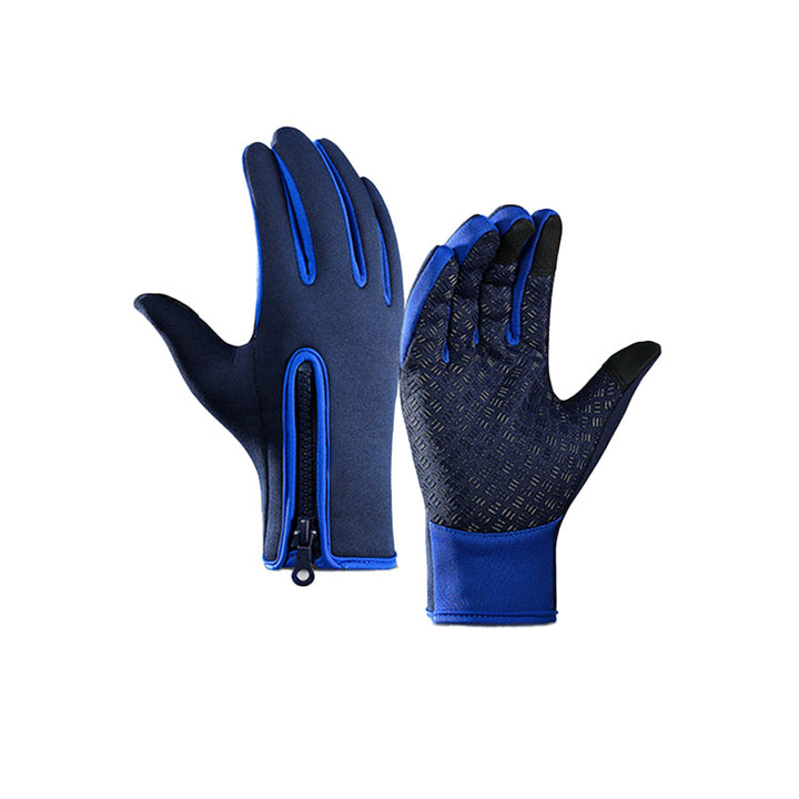 Warm Thermal Gloves with 3 Touchscreen Fingers and Zip Fit