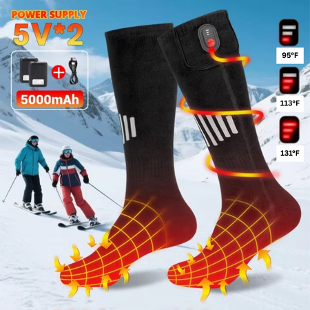 Plushley™ USB Rechargeable Heated Socks for Toes and Soles