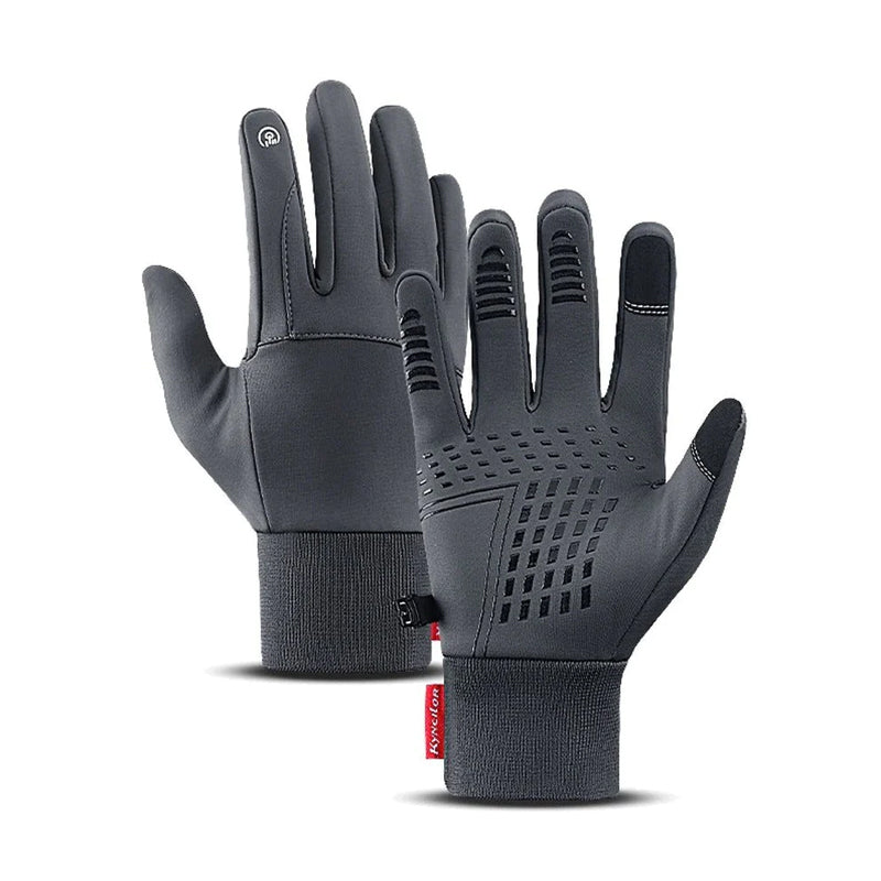 Water-Repellent Thermal Gloves with Fleece Lining and Grip