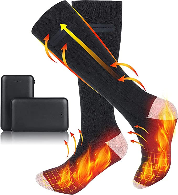 Plushley™ Rechargeable Heated Socks, 2 Pairs with 3 Heat Settings