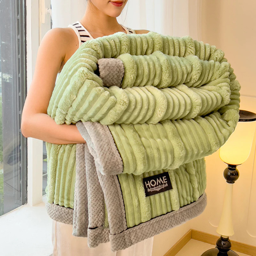 Warm Plush Winter Blanket for Bed &amp; Sofa
