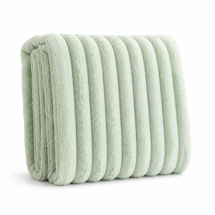Soft Ribbed Fleece Throw Blanket That Won&