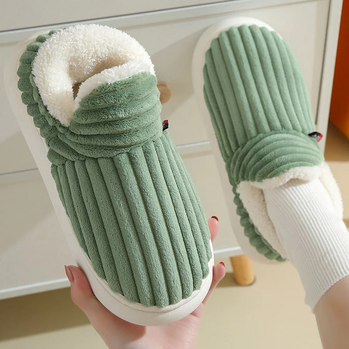 Fluffy Fleece Winter Slippers with Thick, Non-Slip Soles