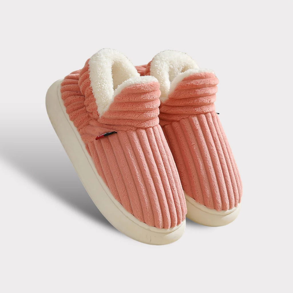 Fluffy Fleece Winter Slippers with Thick, Non-Slip Soles