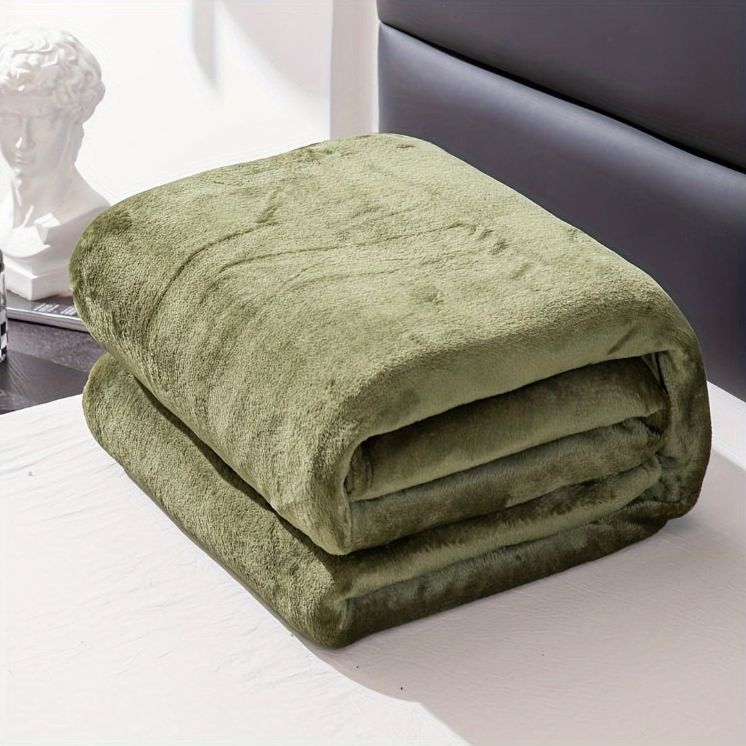 Soft and warm gray flannel blanket for all seasons