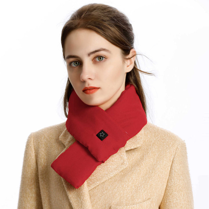 Plushley™ Cotton Heated Scarf with 3 Heat Levels and 7-Hour Battery