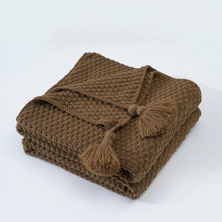 Handwoven Wool Blanket with Fringe