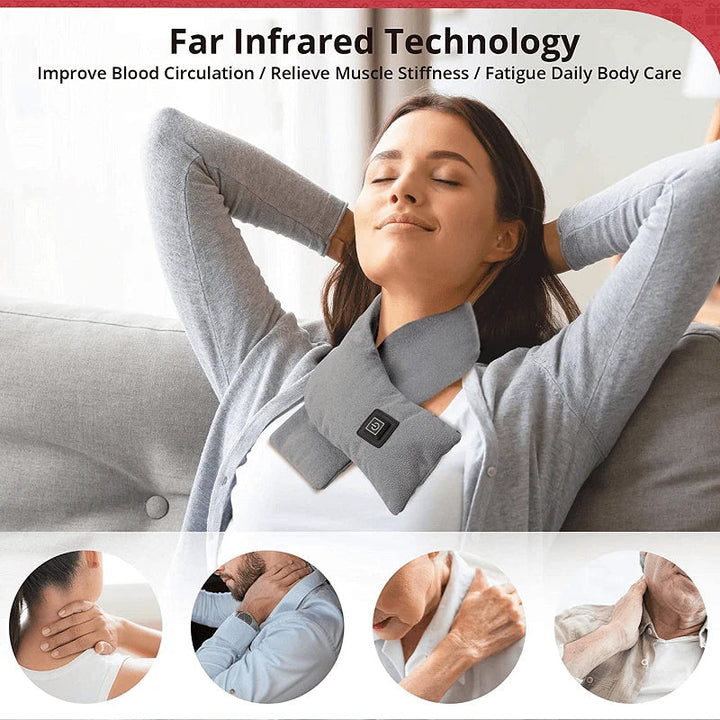 Plushley™ USB Heated Velvet Scarf with 3 Heat Levels up to 52°C