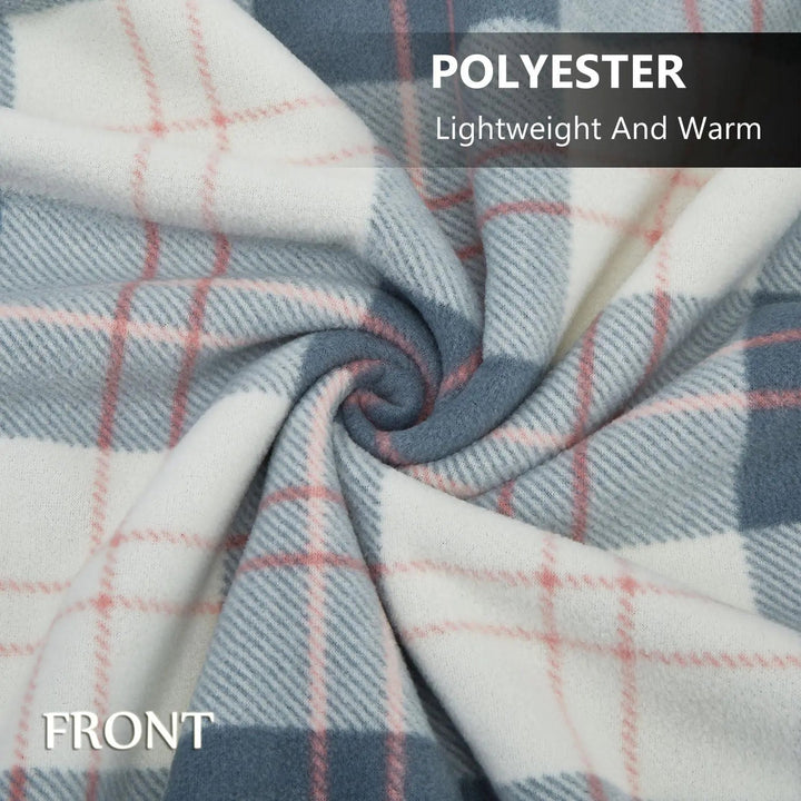 Wearable Plaid Blanket with Snaps – Poncho, Cape or Wrap