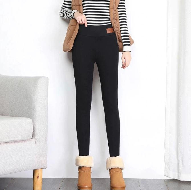 Thick Fleece Lined Thermal Leggings for Women