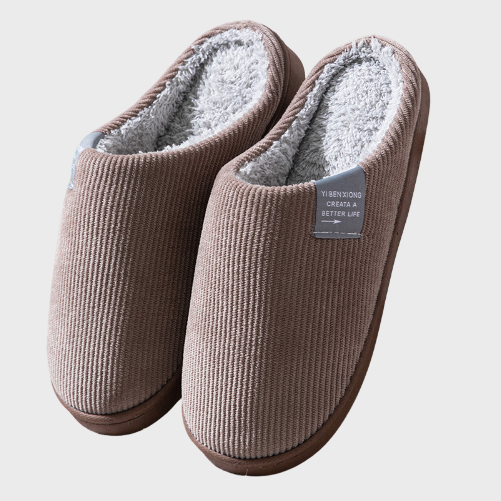 Soft Warm-Lined Slippers with Durable Easy Slip-On Sole