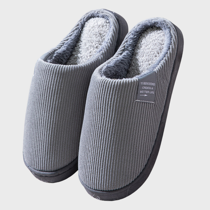 Soft Warm-Lined Slippers with Durable Easy Slip-On Sole