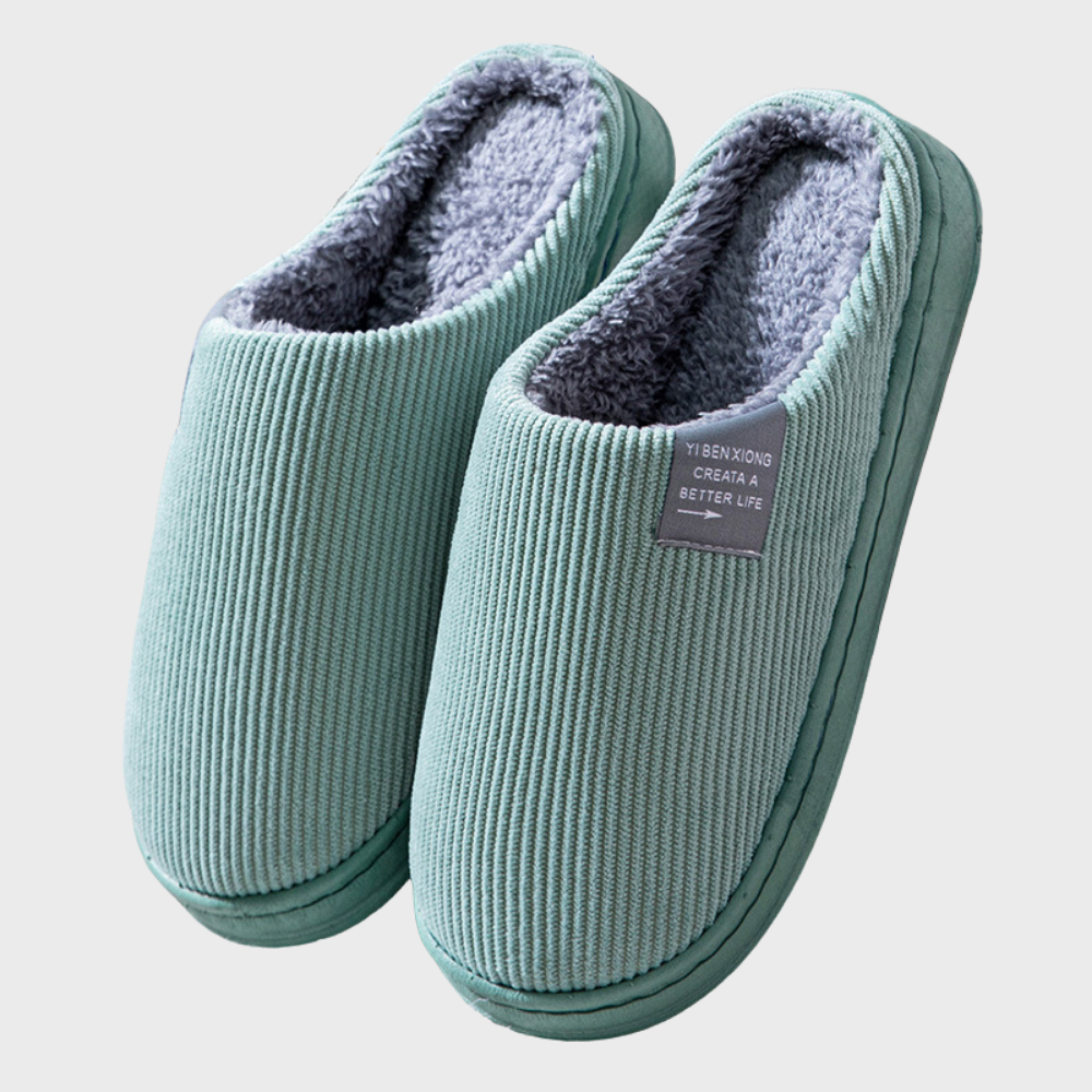 Soft Warm-Lined Slippers with Durable Easy Slip-On Sole