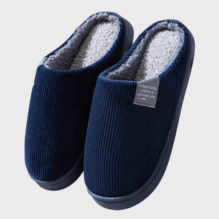 Soft Warm-Lined Slippers with Durable Easy Slip-On Sole