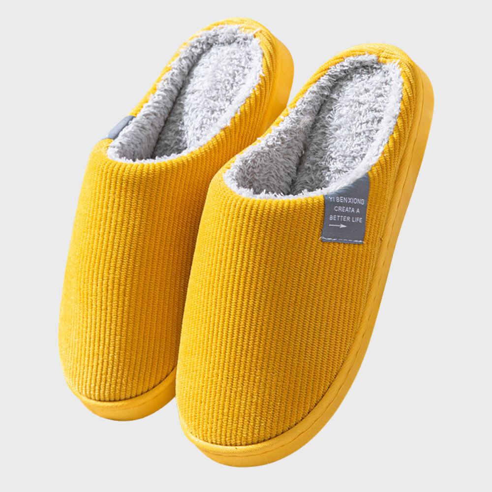 Soft Warm-Lined Slippers with Durable Easy Slip-On Sole