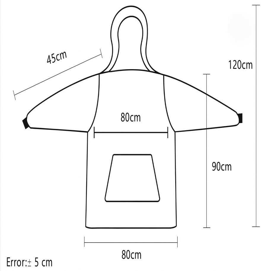 Oversized Fleece Hoodie Blanket with Extra-Large Hood