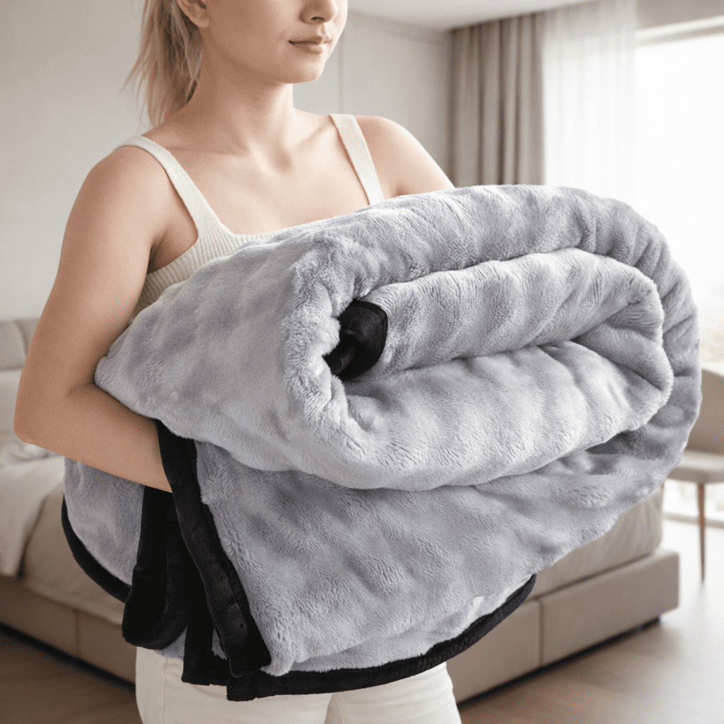 Double-Sided Plush Fleece Blanket, Ultra-Soft and Cozy