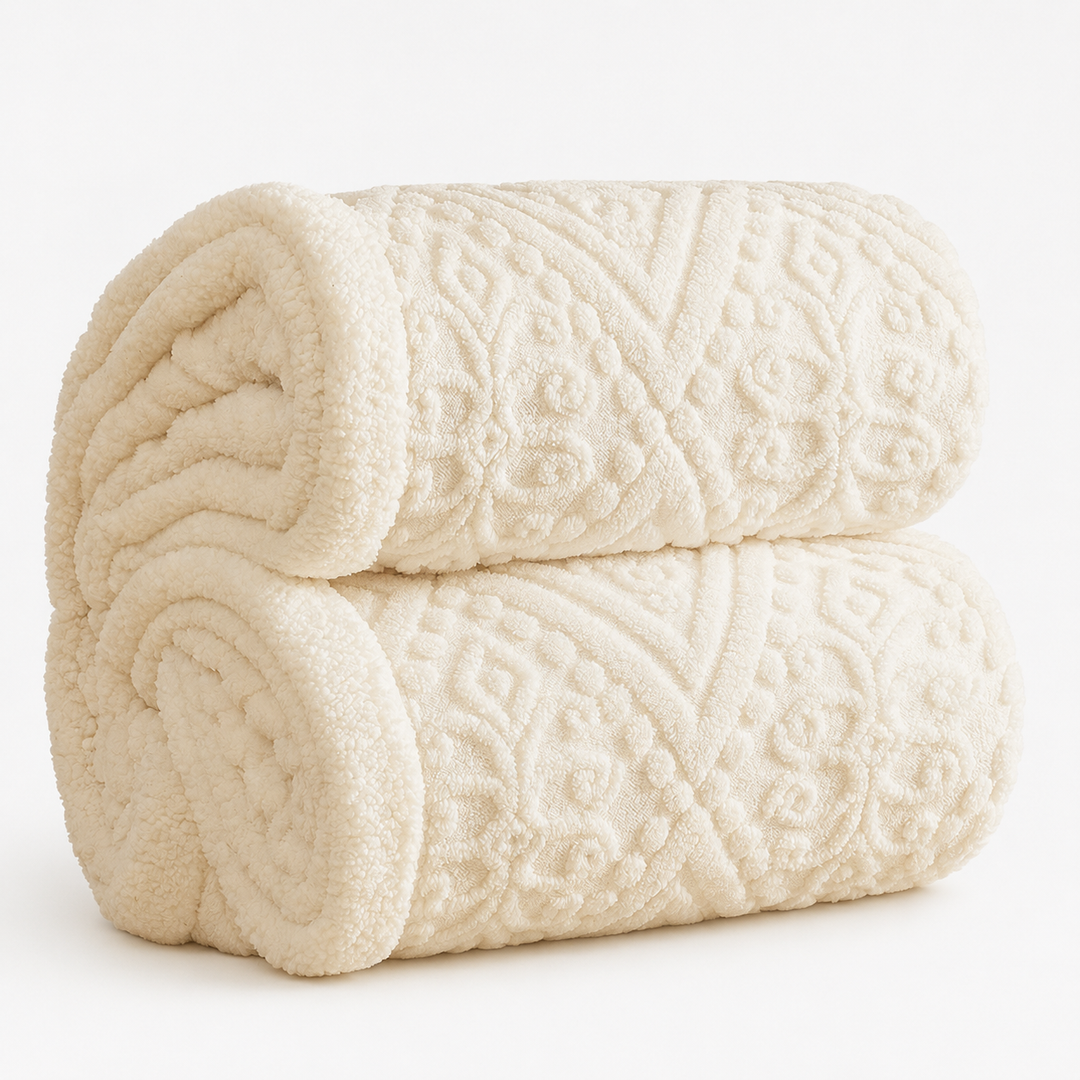 Double-Sided Embossed Throw Blanket – Soft Both Ways