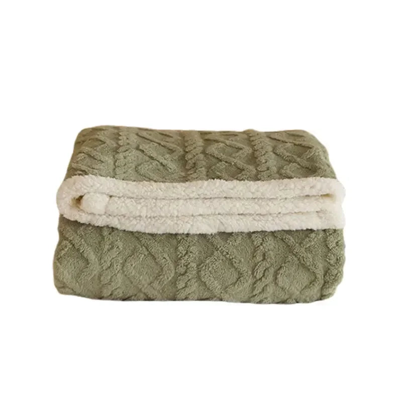 WarmHome Winter Blanket – Luxury Lambswool Fleece Blanket with Double-Sided Design