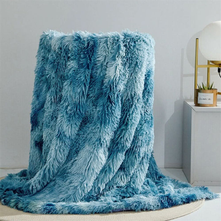 Silky Faux Fur Throw Blanket with Velvety Soft Warmth