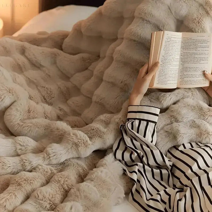 Plushley™ Fluffy Bubble Texture Blanket with a Silky-Soft Feel