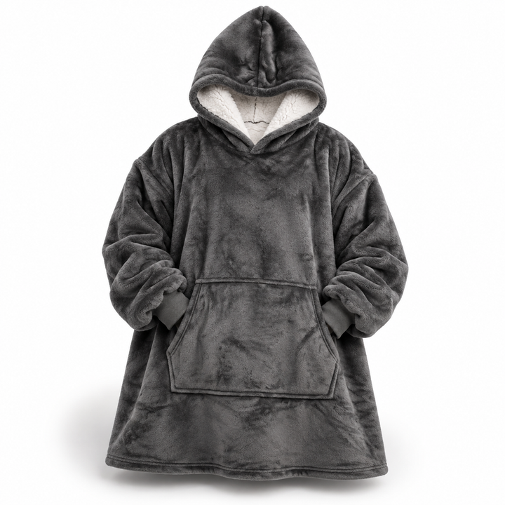 Ultra-Soft Oversized Sherpa Hoodie Blanket with Big Pocket