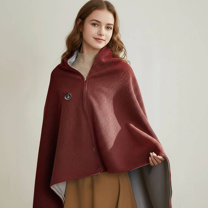 Portable Heated Shawl Blanket with USB Power