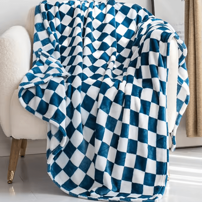 Plaid Flannel Fleece Blanket, Soft and Anti-Pilling