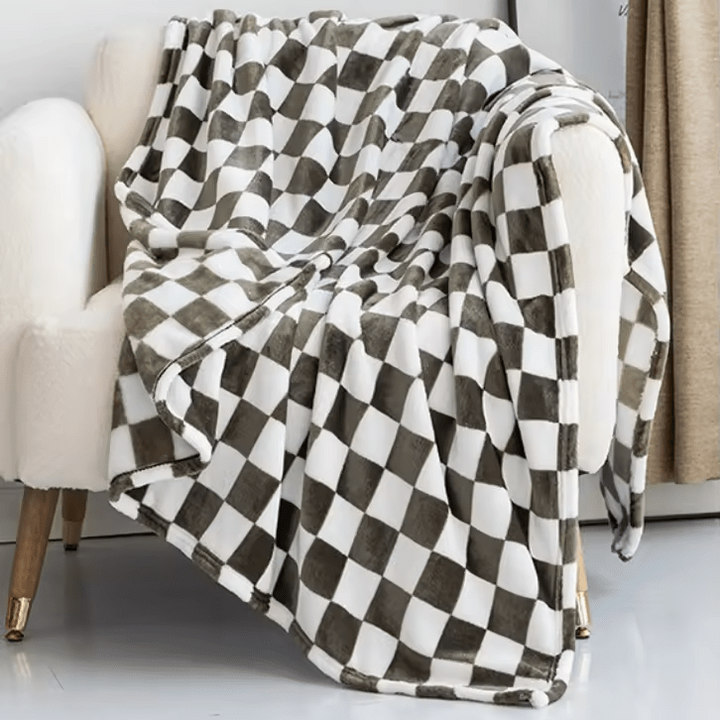 Plaid Flannel Fleece Blanket, Soft and Anti-Pilling