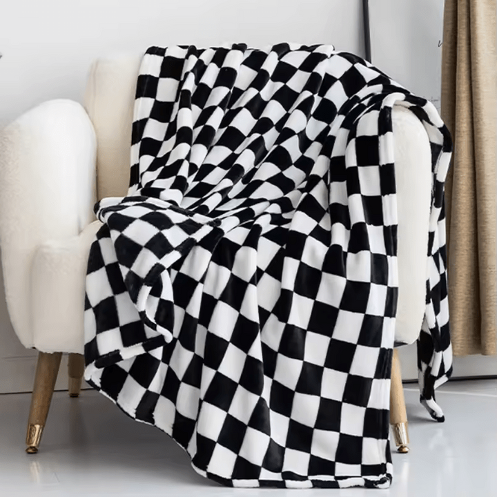 Plaid Flannel Fleece Blanket, Soft and Anti-Pilling