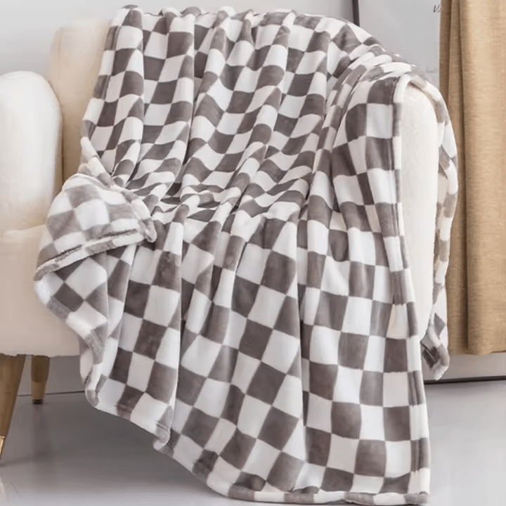 Plaid Flannel Fleece Blanket, Soft and Anti-Pilling