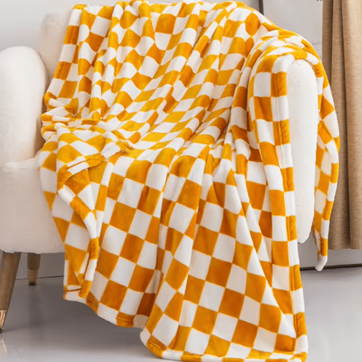 Plaid Flannel Fleece Blanket, Soft and Anti-Pilling