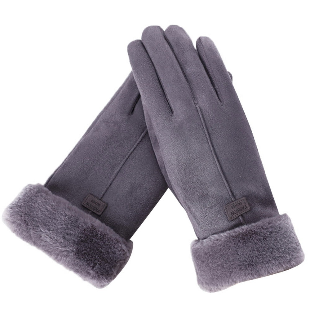 Waterproof Touchscreen Winter Gloves with Fluffy Fleece Lining