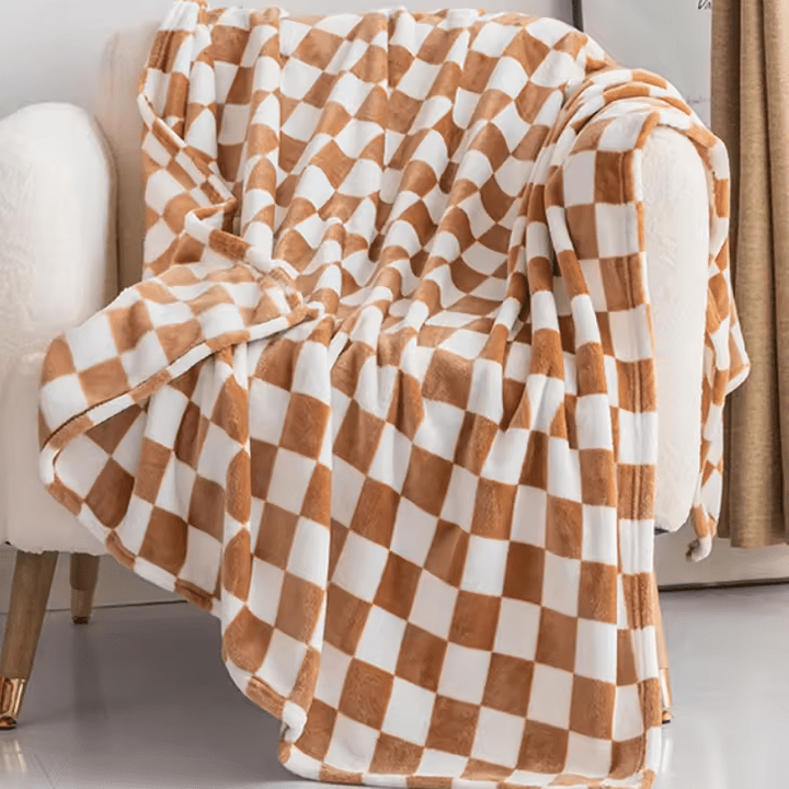 Plaid Flannel Fleece Blanket, Soft and Anti-Pilling